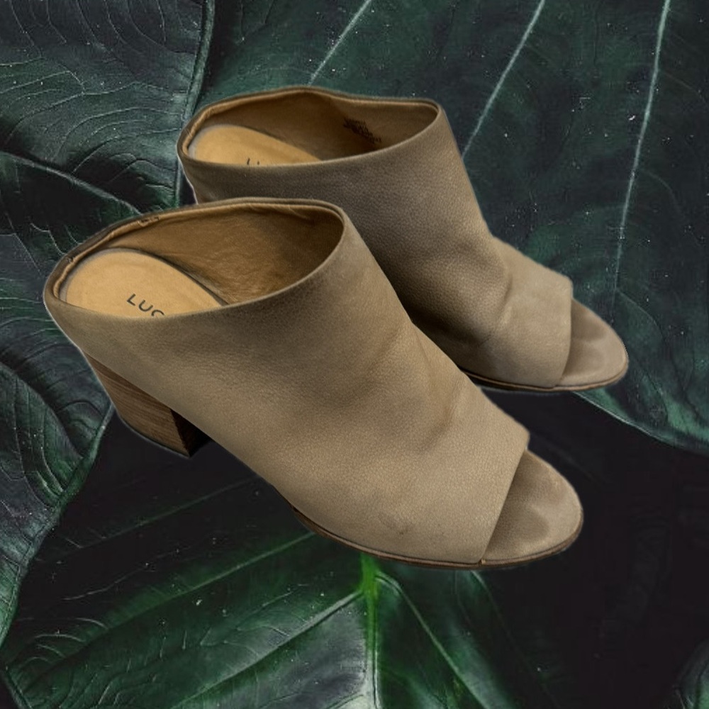 LUCKY BRAND | Women’s Taupe mules with chunky heel